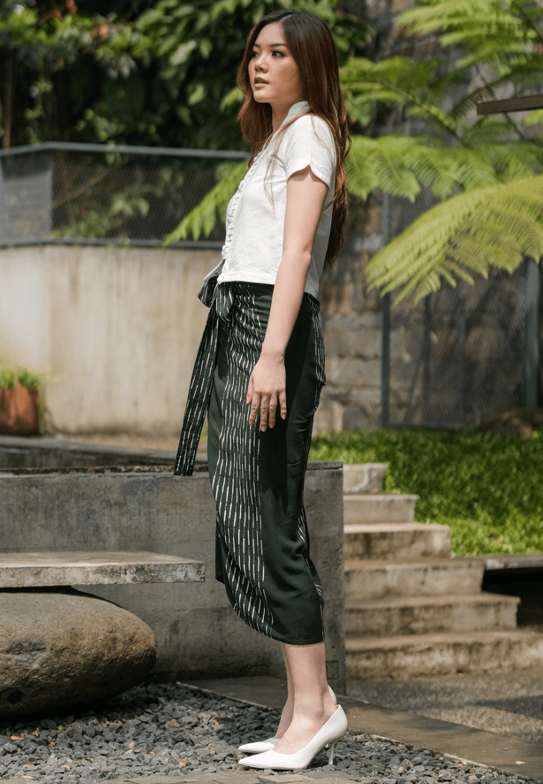 Ananta Wrapskirt Hujan Dark Green