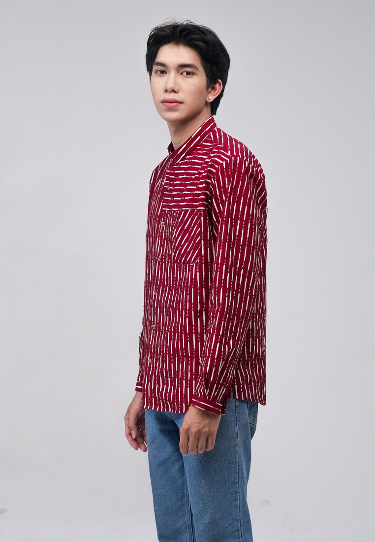 Bagas Men Shirt Maroon