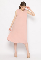 Agnia Dress Shawl Jumputan Pink