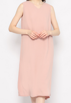 Agnia Dress Shawl Jumputan Pink