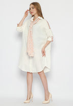 Naila Kemeja Shirtdress dengan Shawl Jumputan