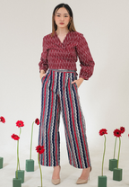 Alisha Wrap Blouse Hujan Red