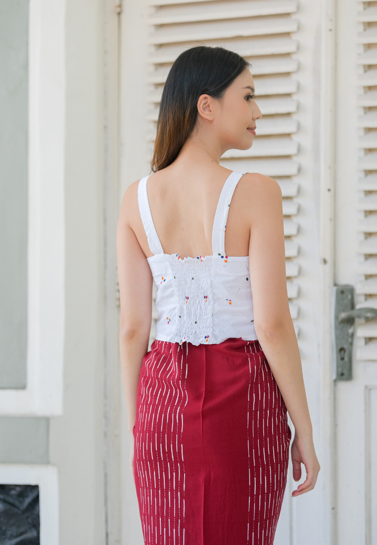 Mayang Tank Jumputan White