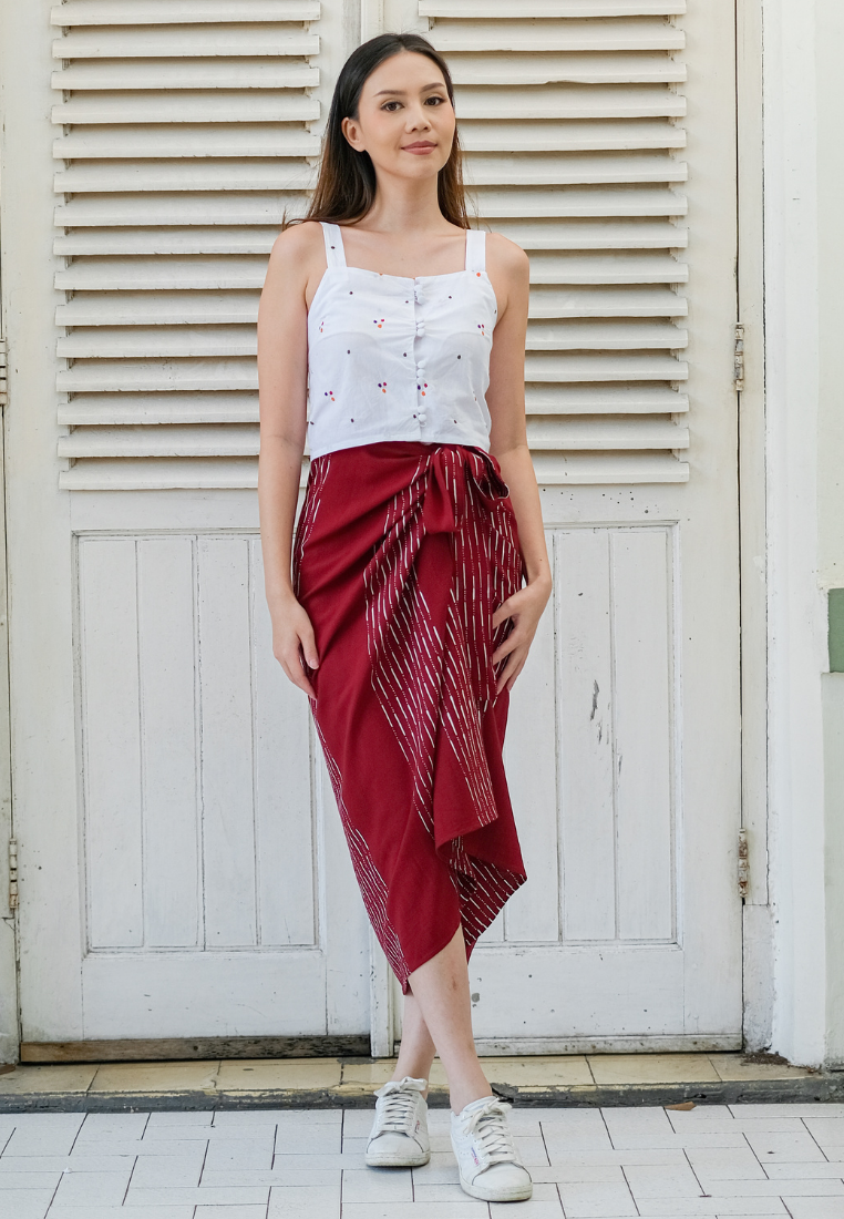 Mayang Tank Jumputan White