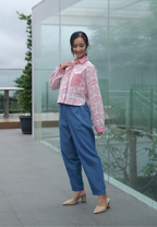 Rafifa Crop Shirt Pink