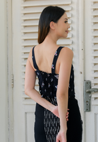 Mayang Tank Jumputan Black