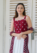Mayang Tank Jumputan Red