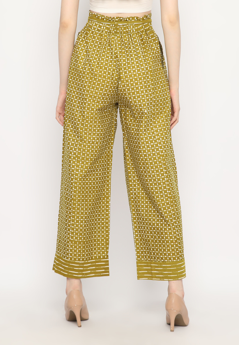 Nuria Pants Kawung Olive