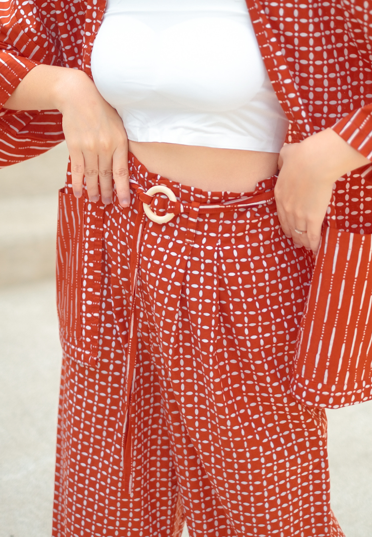 Nuria Pants Kawung Brick