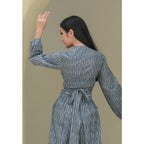 Alisha Wrap Blouse Hujan Grey
