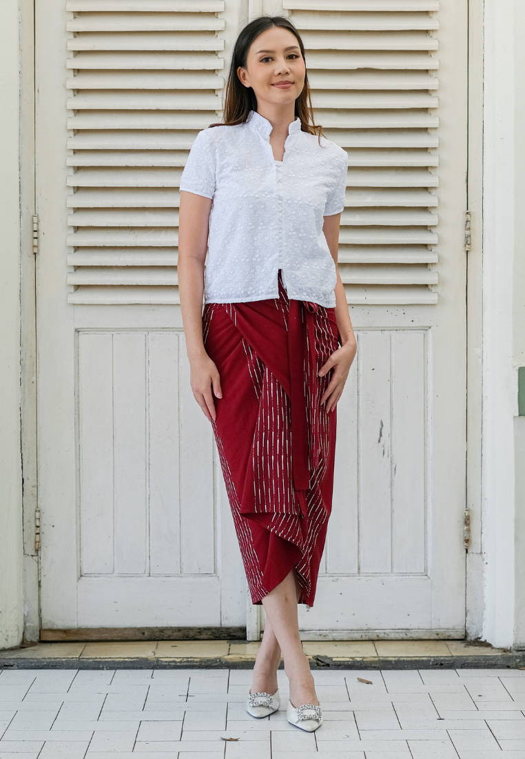 Ananta Warpskirt Hujan Red