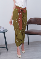Ningta Wrap Skirt Olive