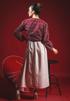 Alisha Wrap Blouse Hujan Red