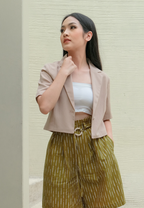 Vio Blazer Tangan Pendek Sand