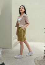 Vio Blazer Tangan Pendek Sand
