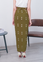 Ningta Wrap Skirt Olive