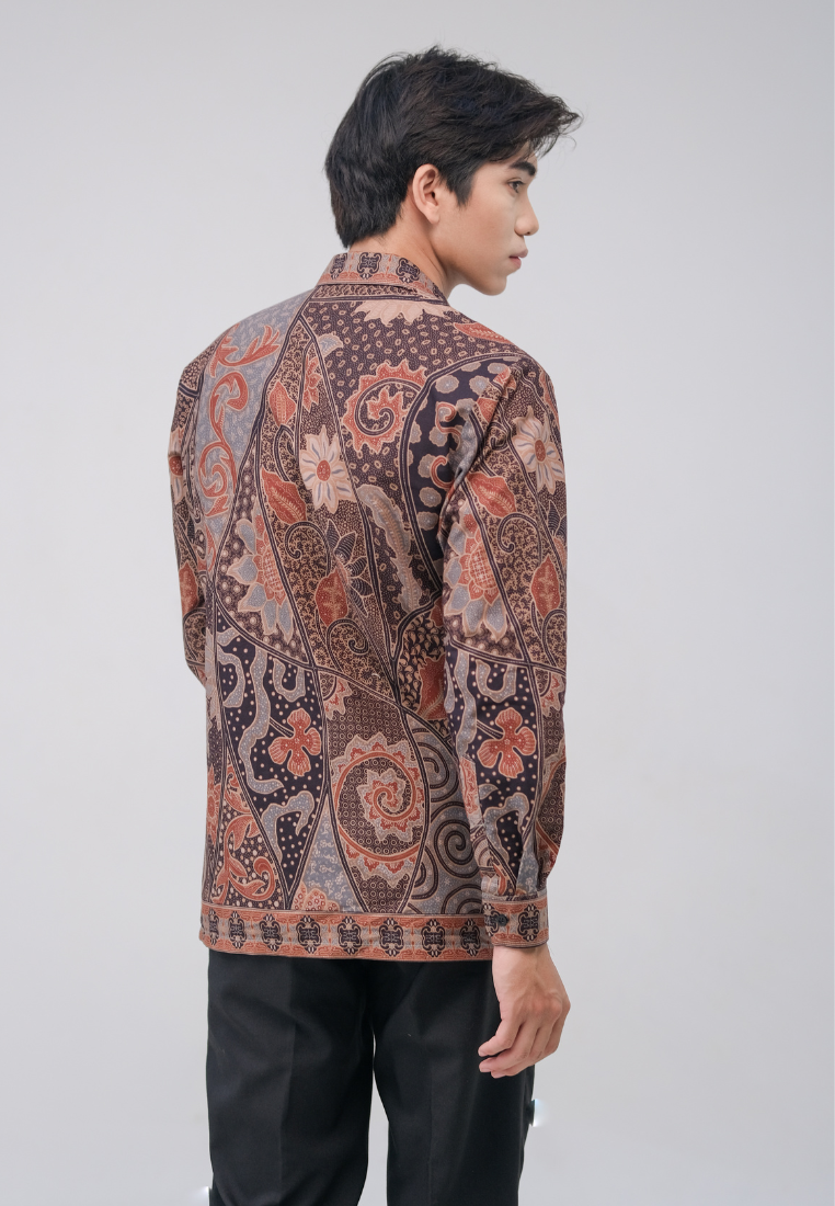 Abista Men Shirt Brown (Tanpa Furing)