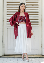 Setelan Kala Kupu Red dan Felice White