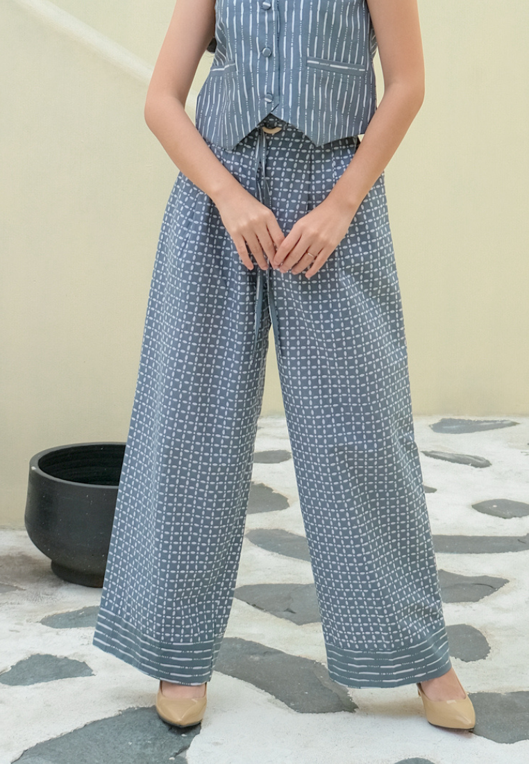 Nuria Pants Kawung Grey