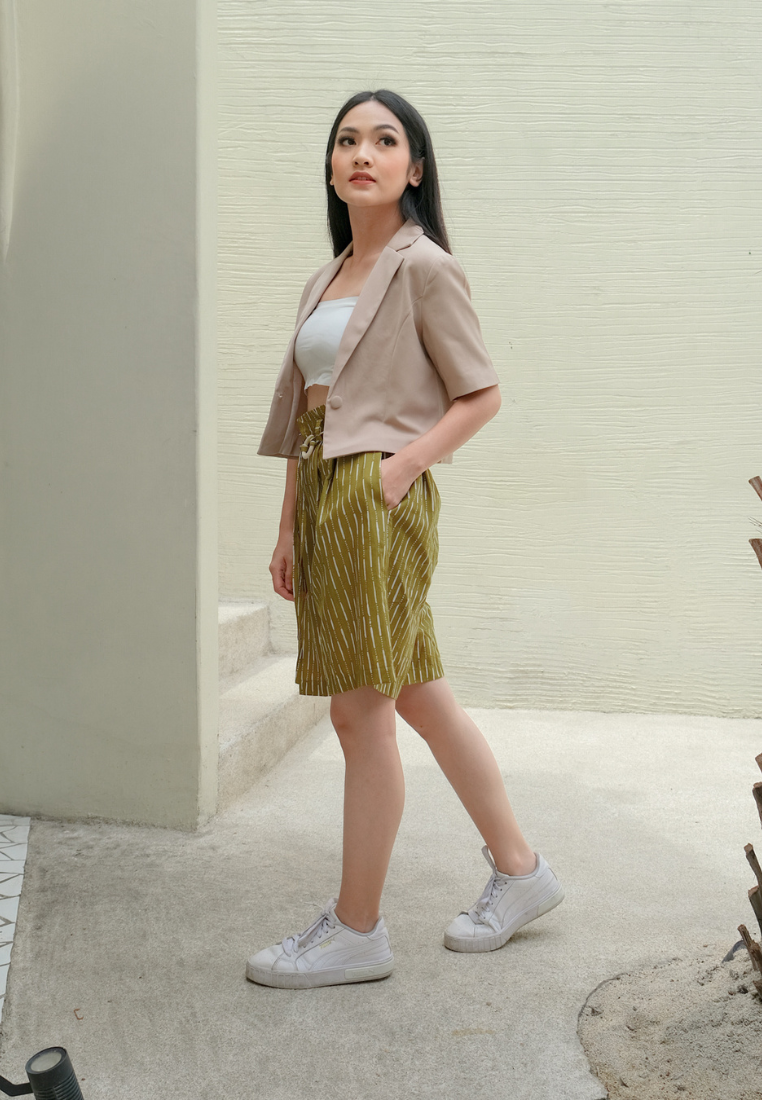 Nuria Midi Pants Olive