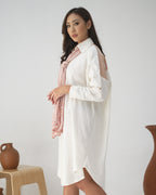 Naila Kemeja Shirtdress dengan Shawl Jumputan