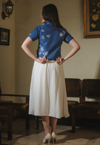 Setelan Rahmi Blue Felice White