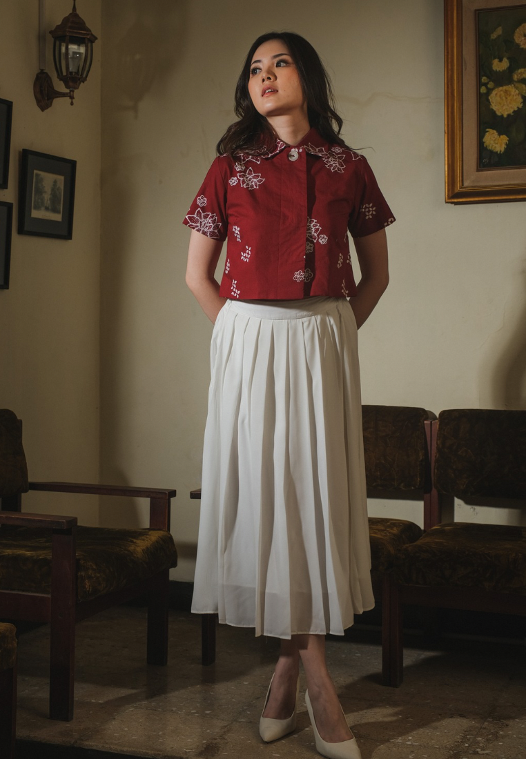 Setelan Rahmi Red Felice White