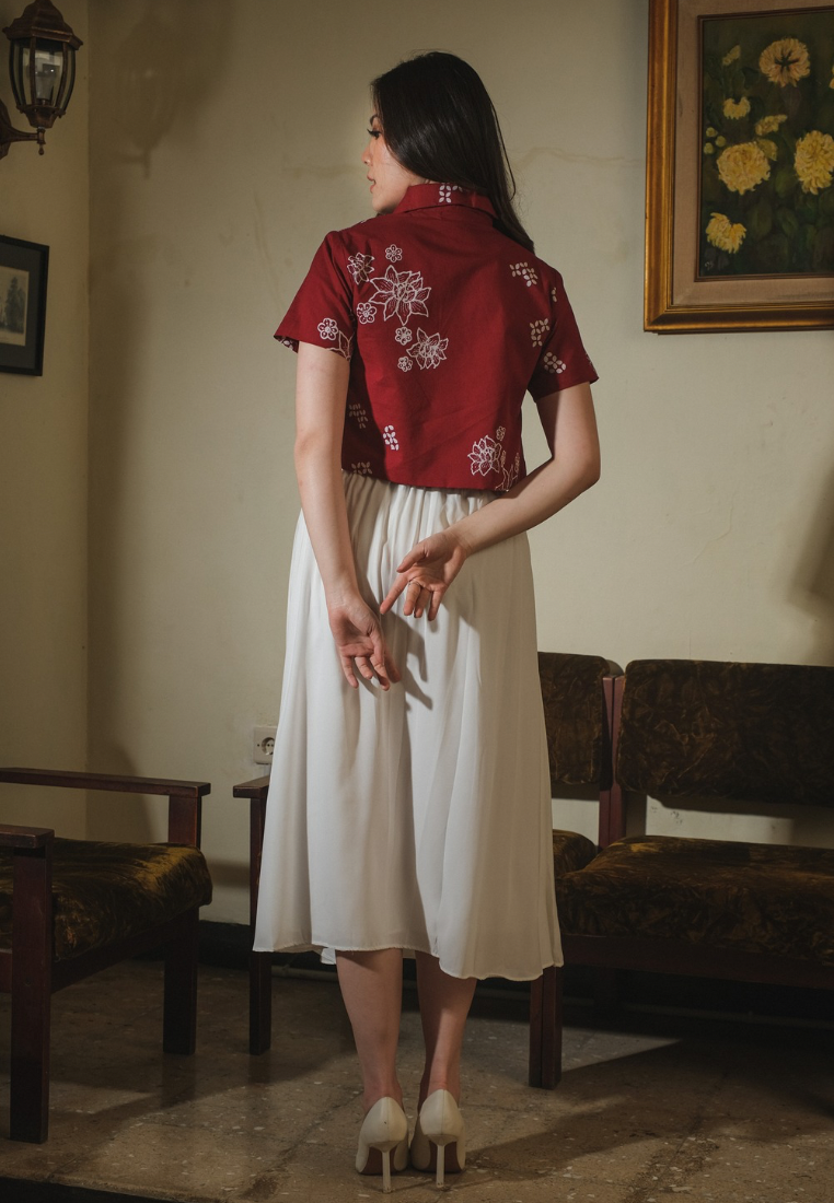 Setelan Rahmi Red Felice White
