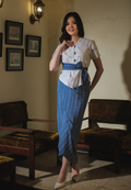Setelan Santika Ananta Beras Blue