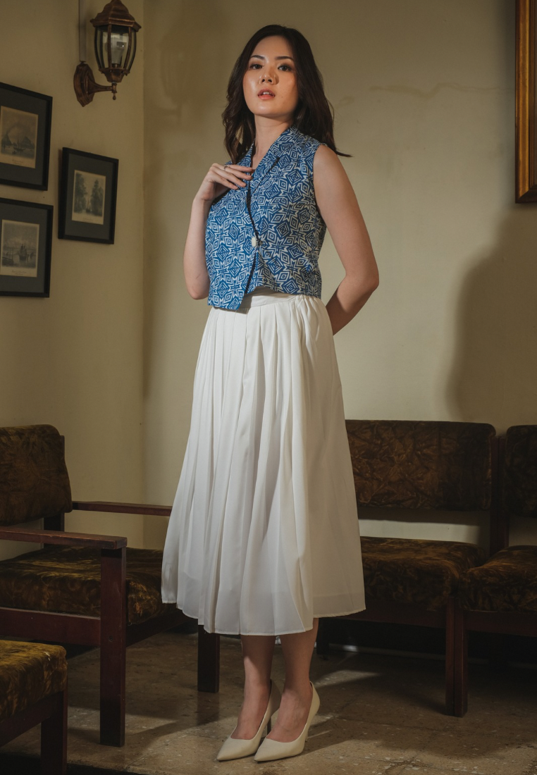 Setelan Dyana Blue Felice White