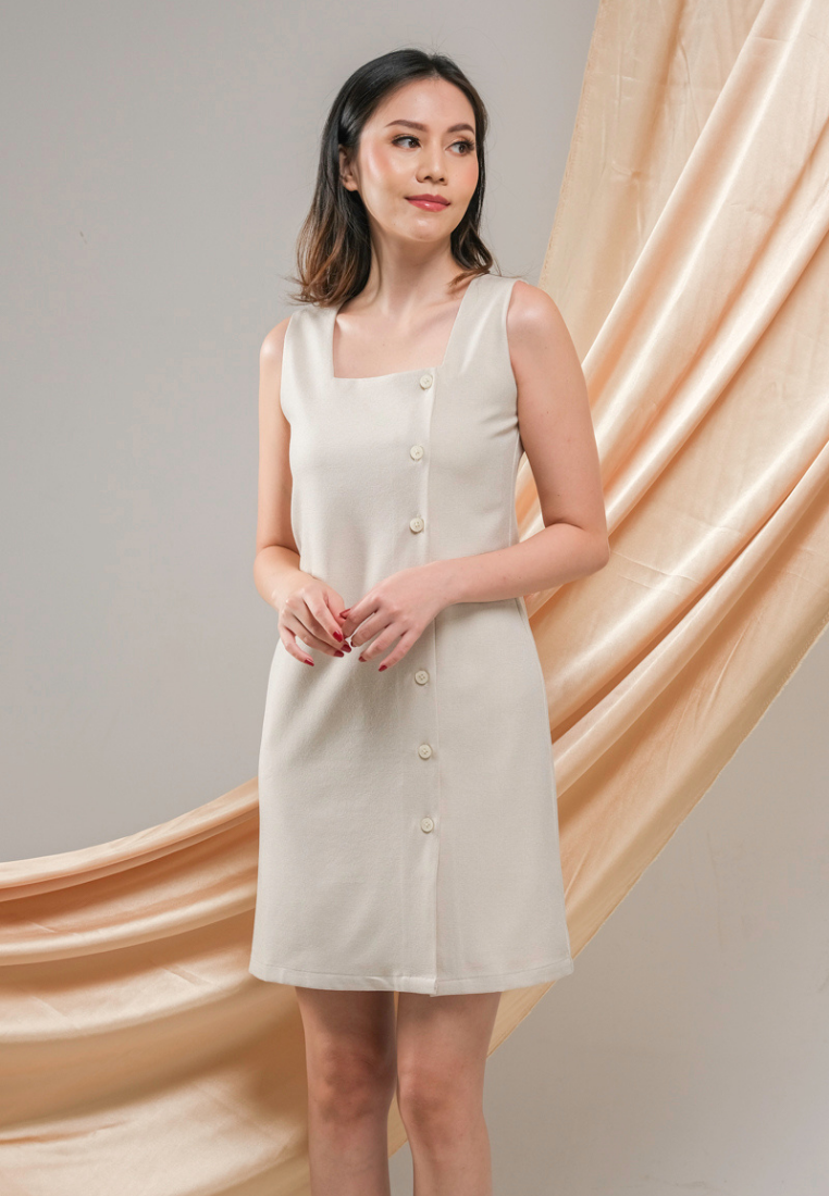 Andaru Dress Plain Oat