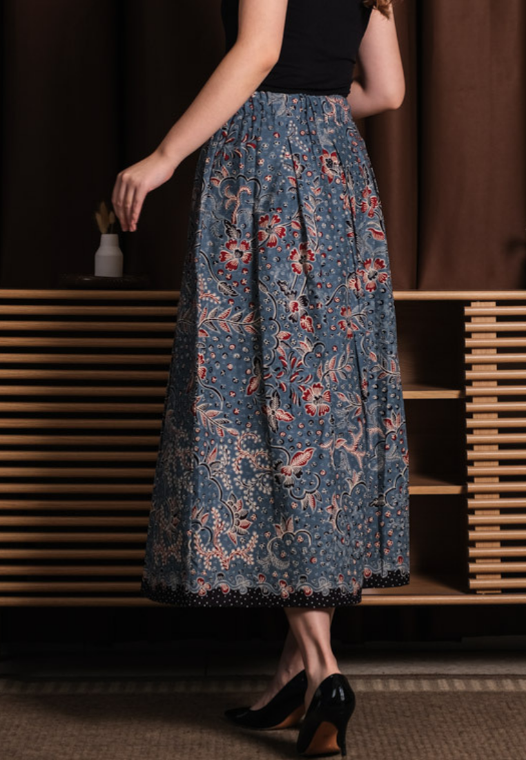 Gita Maxi Skirt Dot Blue