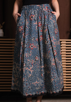 Gita Maxi Skirt Dot Blue