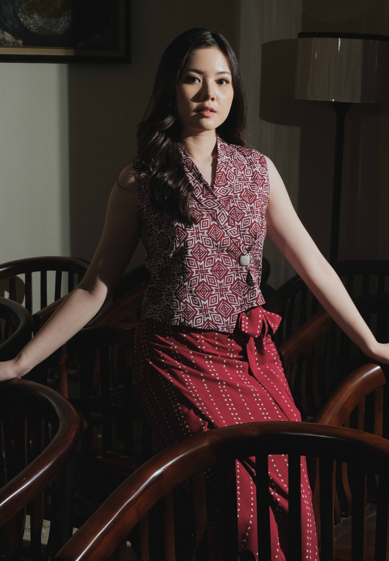 Setelan Dyana Ananta Beras Red