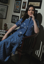 Setelan Rahmi Ananta Beras Blue
