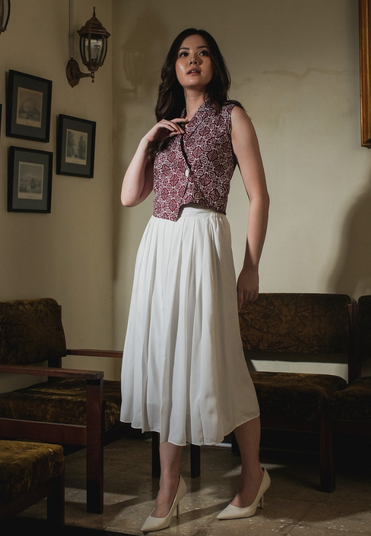Setelan Dyana Red Felice White