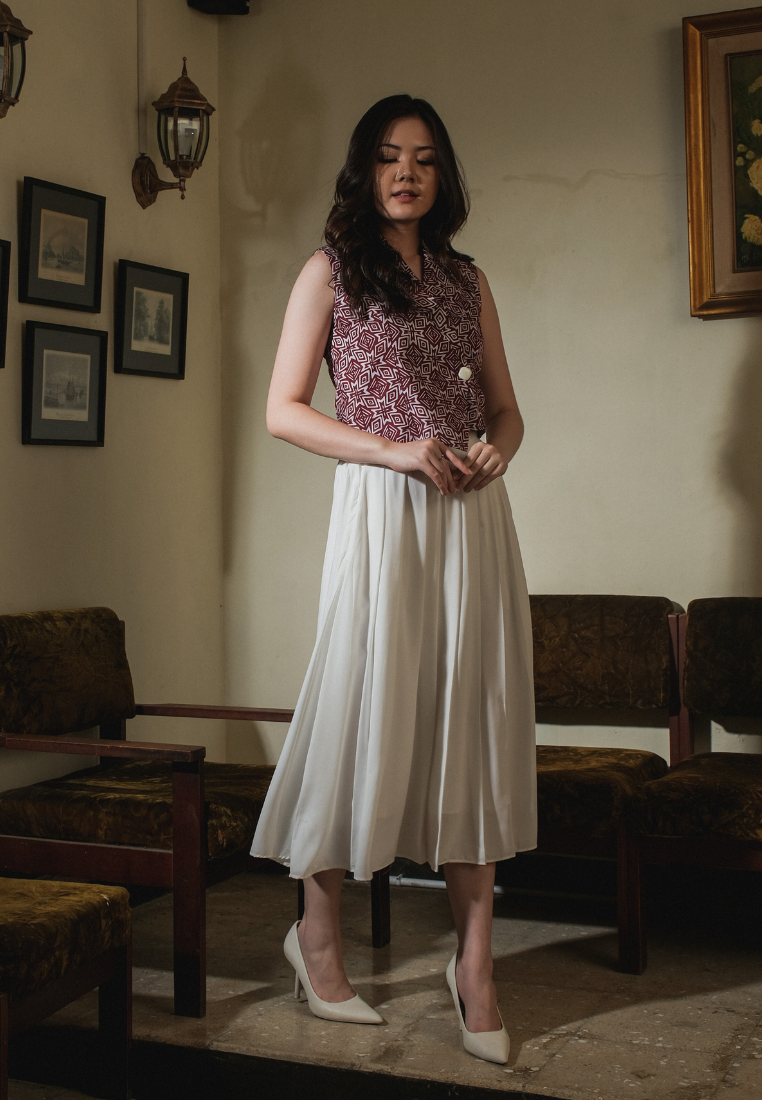 Setelan Dyana Red Felice White
