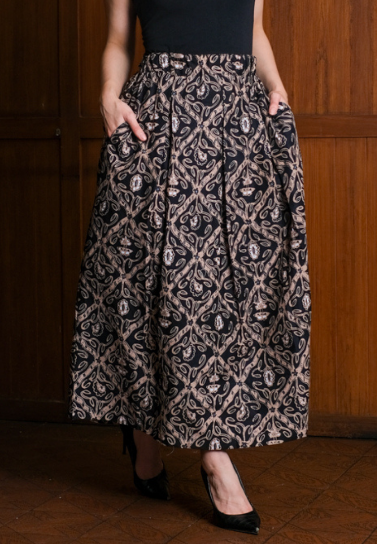 Gita Maxi Skirt Ketupat Black