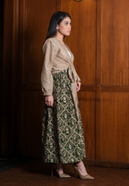 Setelan Alisha Tribal dan Gita Maxi Ketupat Green