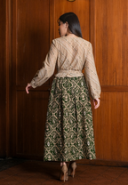 Setelan Alisha Tribal dan Gita Maxi Ketupat Green