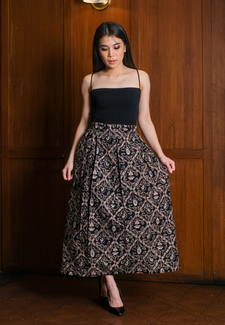 Gita Maxi Skirt Ketupat Black