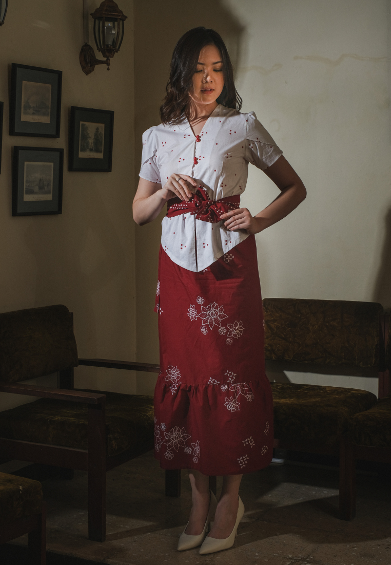 Setelan Santika Erina Red