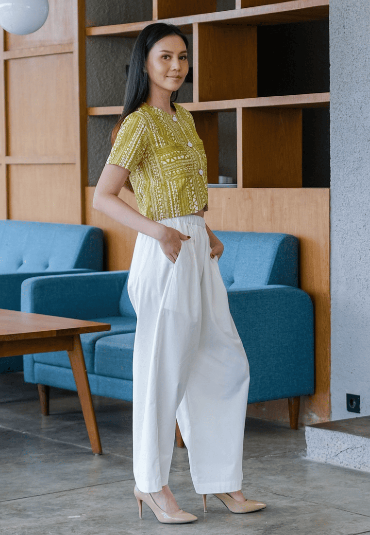 Setelan Jivala Lime dan Freya White