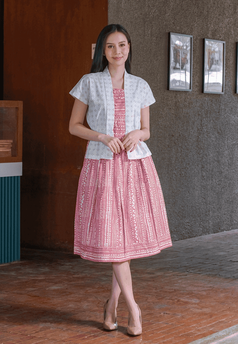 Setelan Garwita dan Gita Tribal Pink