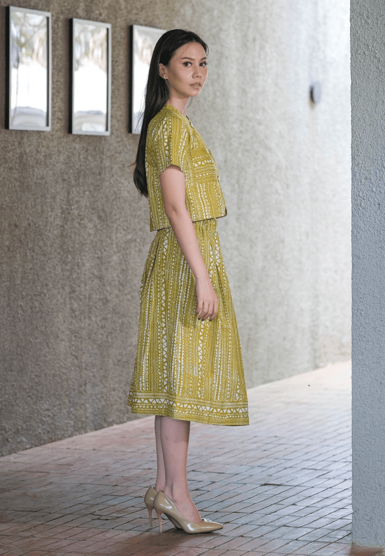 Setelan Jivala dan Gita Tribal Lime