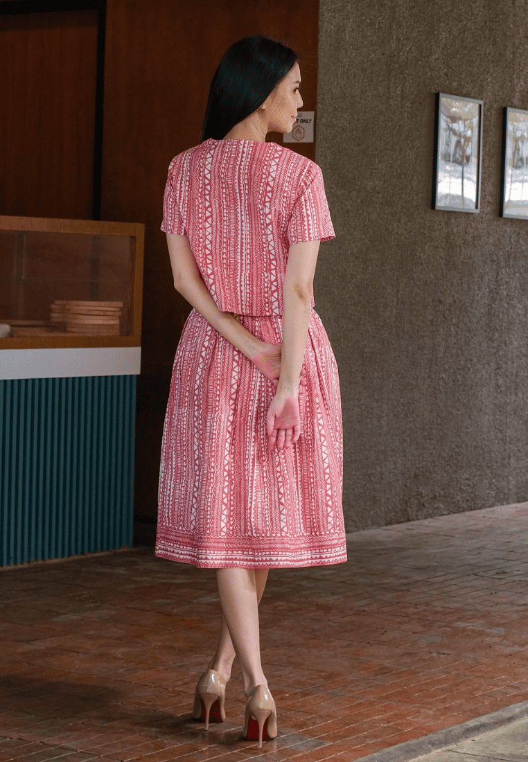 Setelan Jivala dan Gita Tribal Pink