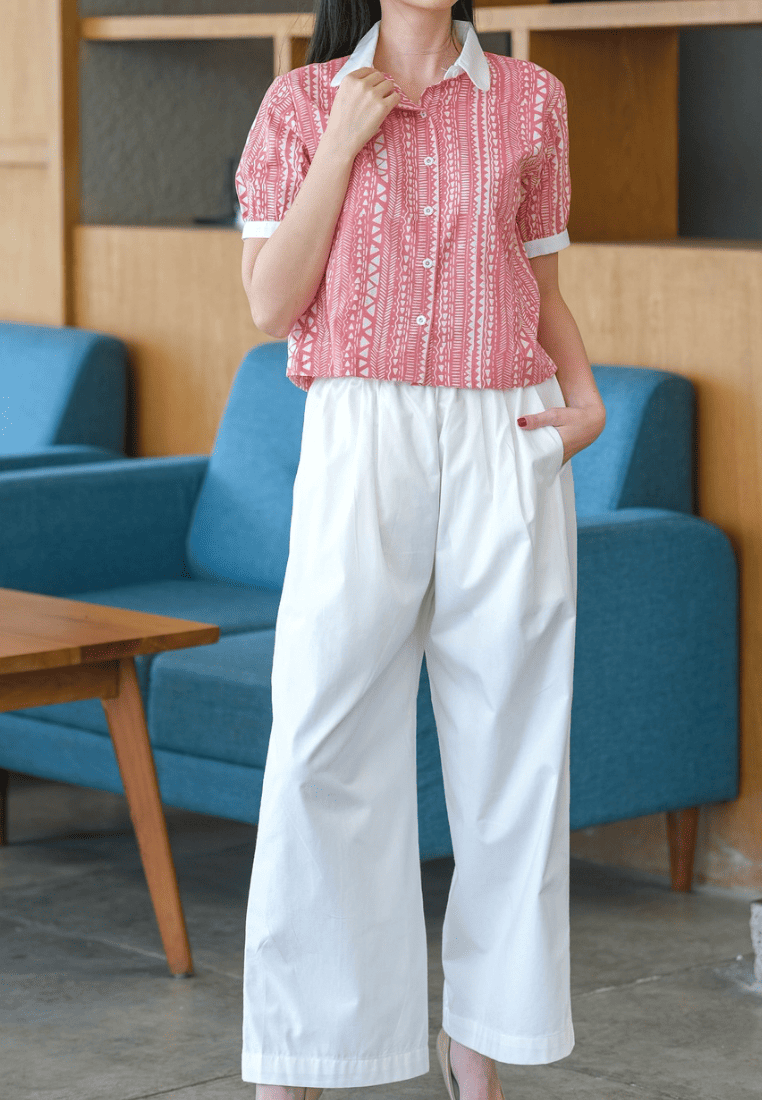 Setelan Tikta Pink dan Freya White