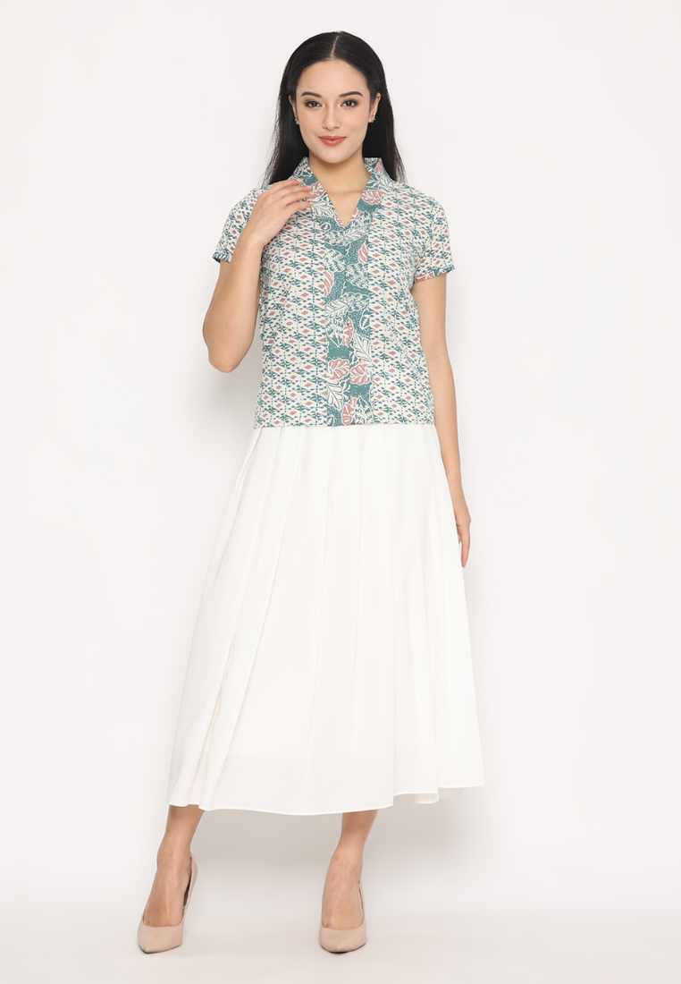 Mia Blouse Motif B Green