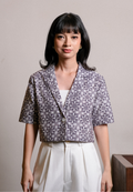 Harsana Blazer Kawung Grey