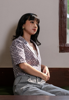 Harsana Blazer Kawung Grey